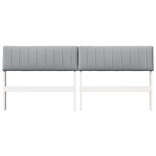 vidaXL Polsterdatud voodiots Helehall 180 cm Tahke m&auml;nd