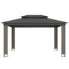 vidaXL kahekordse katusega paviljon, antratsiit, 3,94x2,96 m, teras