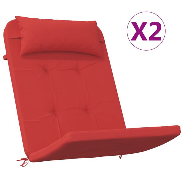 vidaXL Adirondack toolipadjad 2 tk, punane, oxford kangas