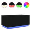 vidaXL LED-tuledega kohvilaud, must tamm, 90 x 50 x 40 cm