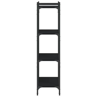 vidaXL 4-korruseline raamaturiiul, must, 60 x 30 x 120 cm, tehispuit
