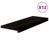 vidaXL trepiastmed 12 tk, pruunmust, 70x30x2 cm, tammepuit