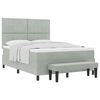 vidaXL Karbi vedrumadrats peaga Helehall 190 x 140 cm Samet
