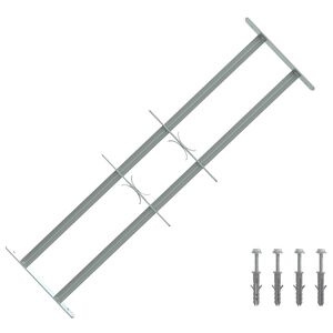 vidaXL Kaitsegrill akende jaoks 2 risttalaga 3 pcs 630-1140 mm