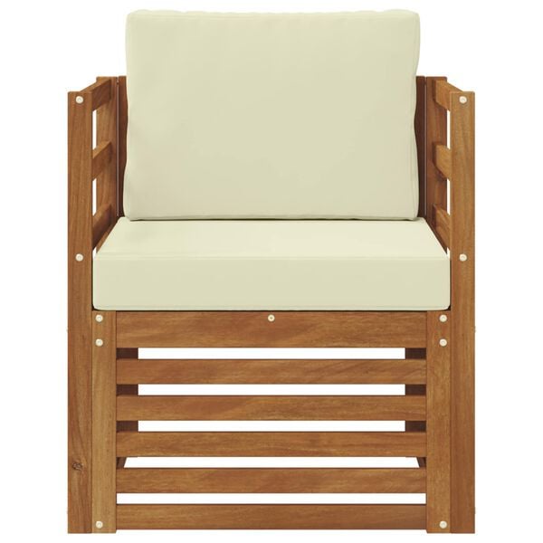 vidaXL V&auml;li diivanikomplekt Tugev akaatsiapuit ja pol&uuml;ester Neutraalne