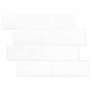 vidaXL Subway plaat 10 pcs Valge 29 x 21 cm Pol&uuml;uretaan ja PET