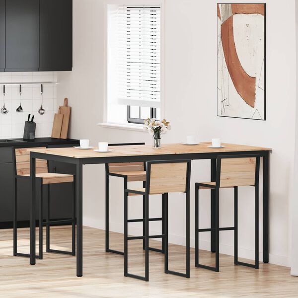 vidaXL Baarilaud Neutraalne 110 x 55 x 105 cm Tahke m&auml;nd