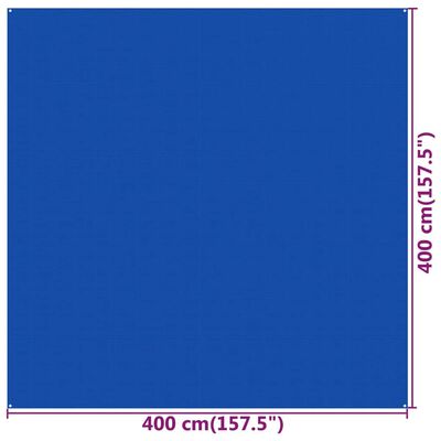 vidaXL telgimatt 400 x 400 cm, sinine, HDPE