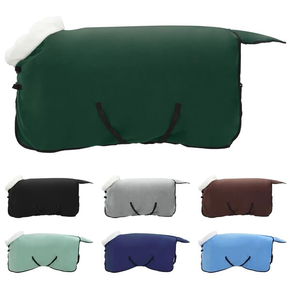 vidaXL Hobuste K&auml;tter Tume roheline 105 cm Polaarflee&ccedil;