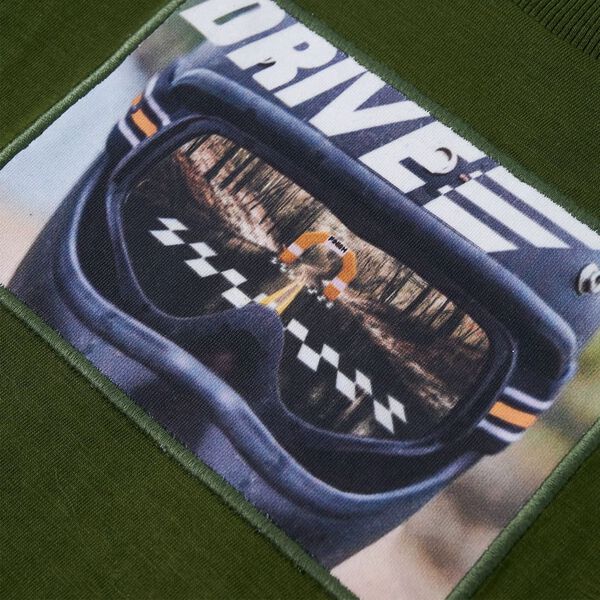 Pikkade varrukatega lastes&auml;rk, tume khaki, 140