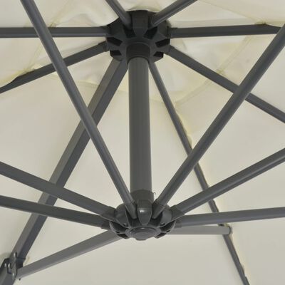 vidaXL konsooldisainiga päikesevari, teraspost, 250x250 cm, liivakarva