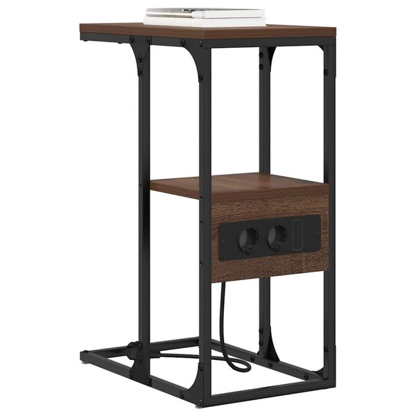 vidaXL &Ouml;&ouml;lambi kapp sahtliga Pruun tamm 41.5 x 26 x 60.5 cm Tehispuit