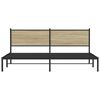 vidaXL metallist voodiraam ilma madratsita Sonoma tamm 200x200 cm