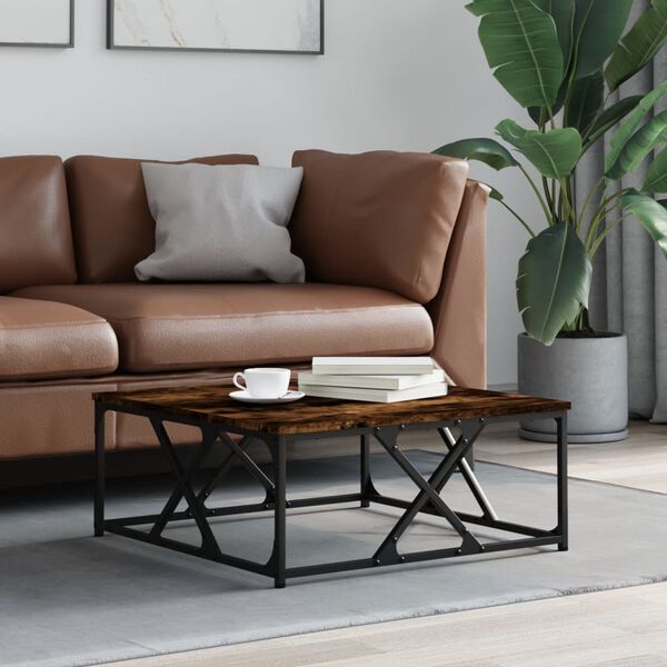 vidaXL kohvilaud, suitsutatud tamm, 70x70x30 cm, tehispuit