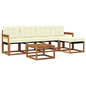 vidaXL V&auml;li diivanikomplekt padjaga 6 pcs Looduslik ja kreem