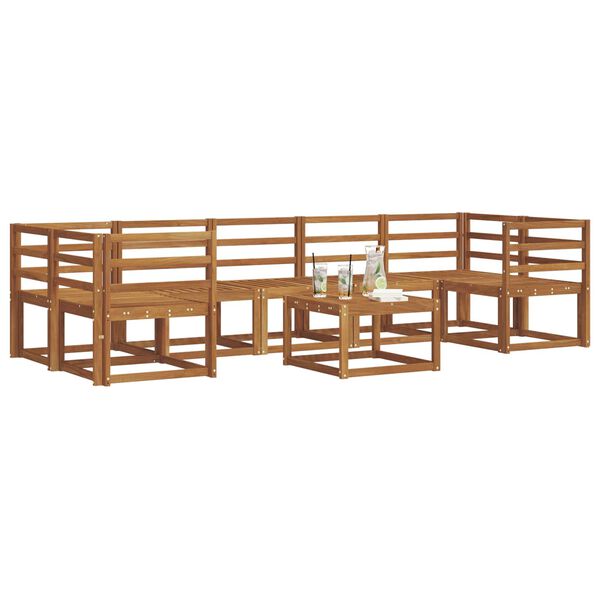 vidaXL V&auml;li diivanikomplekt 8 pcs Neutraalne Tugev akatsiapuu