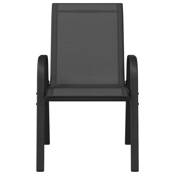 vidaXL virnastatavad aiatoolid 2 tk, must, tekstileenkangas