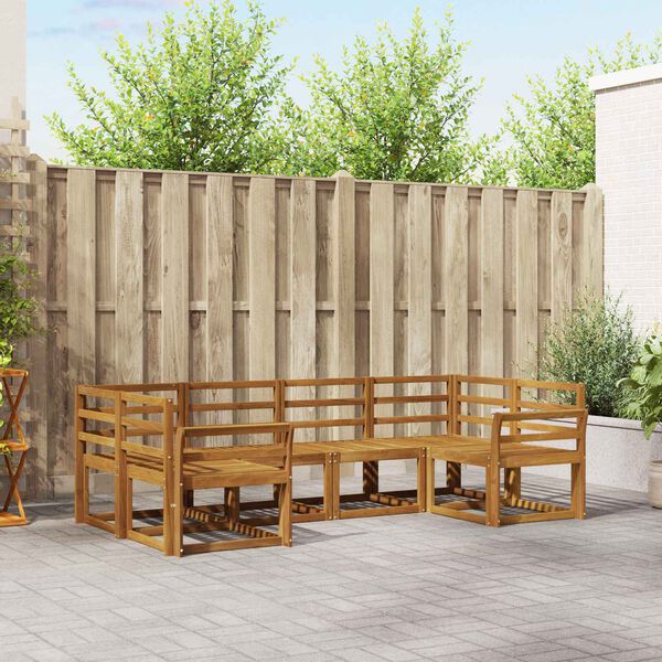 vidaXL V&auml;li diivanikomplekt 6 pcs Neutraalne Tugev akatsiapuu