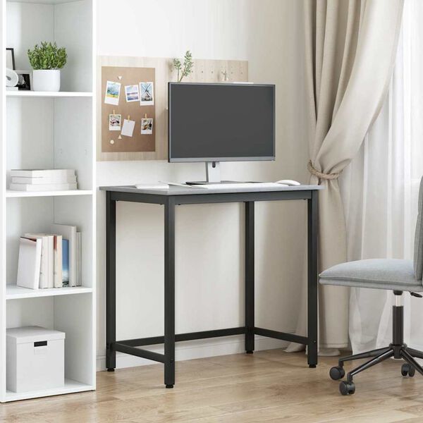 vidaXL laud Hall Sonoma 100 x 50 x 76,5 cm T&ouml;&ouml;deldud puit ja teras