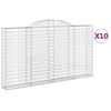 vidaXL kaarekujulised gabioonkorvid 10 tk, 300x30x160/180 cm, raud