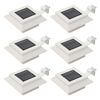 vidaXL p&auml;ikesepatareiga aiavalgusti 6 tk LED ruudukujuline 12 cm valge