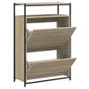 vidaXL jalatsikapp, Sonoma tamm, 75 x 34 x 112 cm, tehispuit