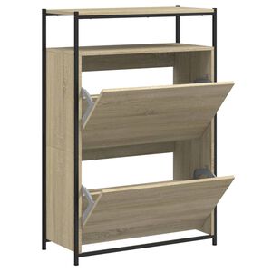 vidaXL jalatsikapp, Sonoma tamm, 75 x 34 x 112 cm, tehispuit
