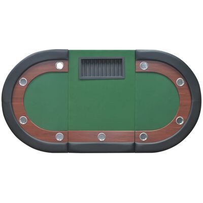 vidaXL pokkerilaud 10 mängijale diileriala ja žetoonialusega, roheline
