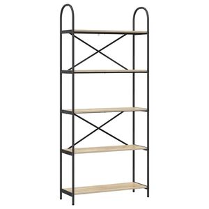 vidaXL Raamatukapp Sonoma tamm 80 x 30 x 183 cm Tehispuit