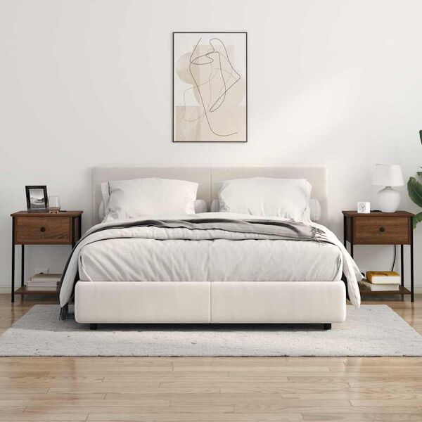 vidaXL &Ouml;&ouml;lambi kapp 2 pcs Pruun tamme 42 x 41 x 56 cm Tehispuit