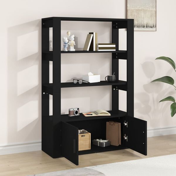 vidaXL puhvetkapp, must, 80 x 30 x 119,5 cm, tehispuit