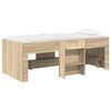 vidaXL Laste k&otilde;rge voodi raam 2 pcs Sonoma tamm 90 x 200 cm Tehispuit