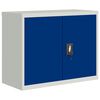 vidaXL dokumendikapp, helehall ja sinine, 90 x 40 x 70 cm, teras