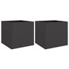 vidaXL taimekastid 2 tk must 49x47x46 cm, teras