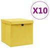 vidaXL hoiukastid kaanega 10 tk, 28 x 28 x 28 cm, kollane