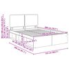 vidaXL Voodi raam peaga Suitsetatud tamm 150 x 200 cm Tahke m&auml;nd
