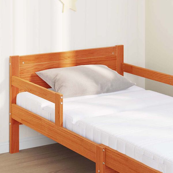 vidaXL Voodi raam madratsiga peaga Pruun 80 x 200 cm Tahke m&auml;nd