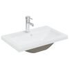 vidaXL sisseehitatud valamu kraaniga, 61x39x18 cm, keraamiline, valge