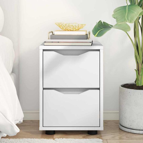 vidaXL &Ouml;&ouml;kapp sahtliga Valge 30,5 x 30 x 43 cm Tehispuit