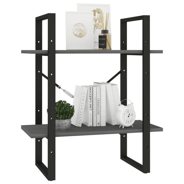 vidaXL 2-korruseline raamaturiiul, 60 x 30 x 70 cm, hall, männipuit