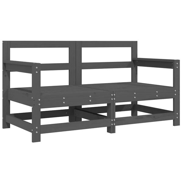 vidaXL aiatoolid patjadega 2 tk, hall, männipuit