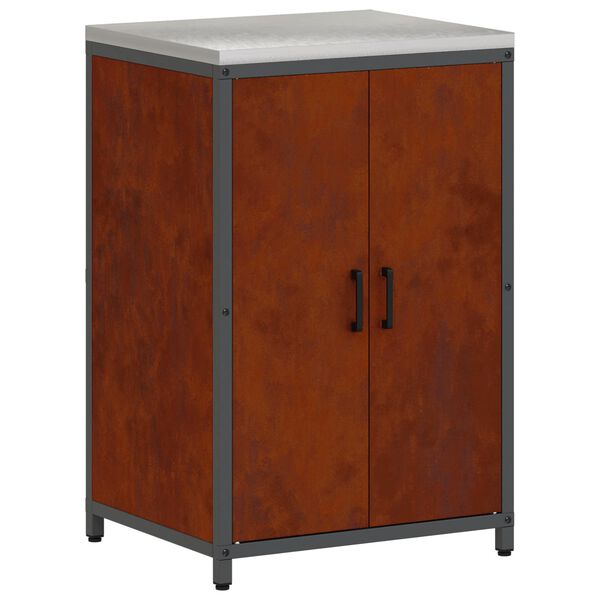 vidaXL K&ouml;&ouml;givarude s&auml;ilitamine riiuliga Rooste 60 x 50 x 92 cm Teras