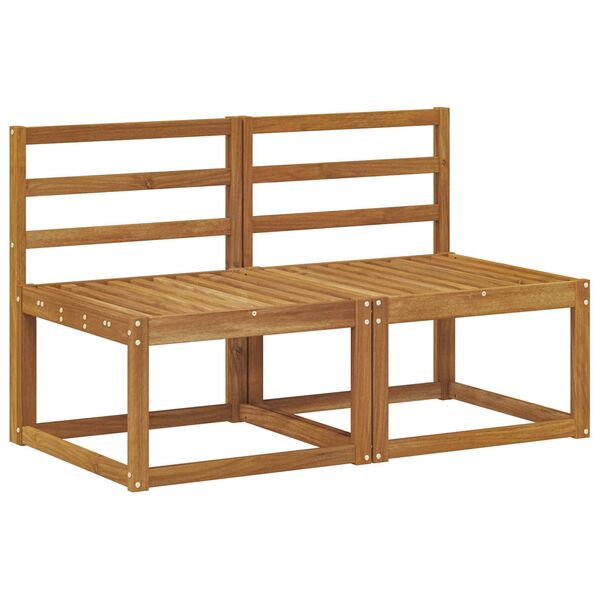 vidaXL 2 T&uuml;kk V&auml;ljas Keskmine Diivan Tugev akatsiapuu Neutraalne