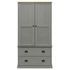 vidaXL riidekapp "VIGO", hall, 90 x 55 x 170 cm, männipuit