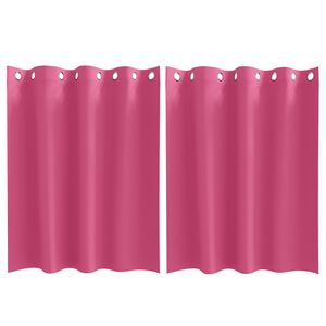 vidaXL Kardinad r&otilde;ngastega 2 pcs Erk Roosa 140 x 140 cm Pol&uuml;ester