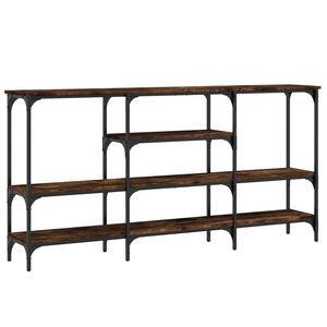 vidaXL konsoollaud, suitsutatud tamm, 160 x 29 x 80 cm, tehispuit