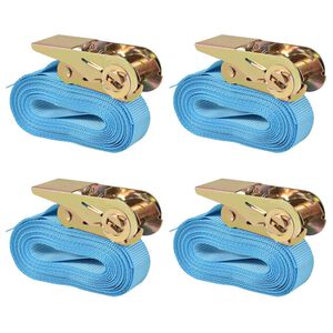 vidaXL pingutitega koormarihmad 4 tk 0,8 tonni 6 m x 25 mm, sinine