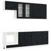vidaXL K&ouml;&ouml;k &uuml;ksus KALMAR 8 pcs Must Tehispuit