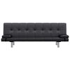 vidaXL diivanvoodi, kunstnahast, must