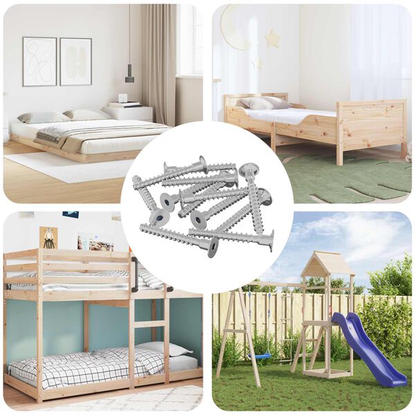 vidaXL Kinnitus 5143 pcs Tsinkkattega 5 x 40 mm Raud